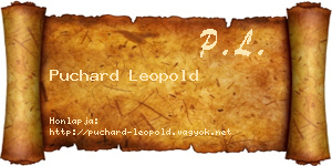 Puchard Leopold névjegykártya